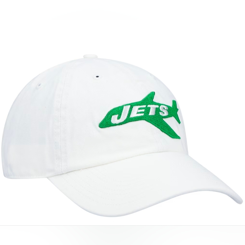Jets NFL White and Green Logo Cap New